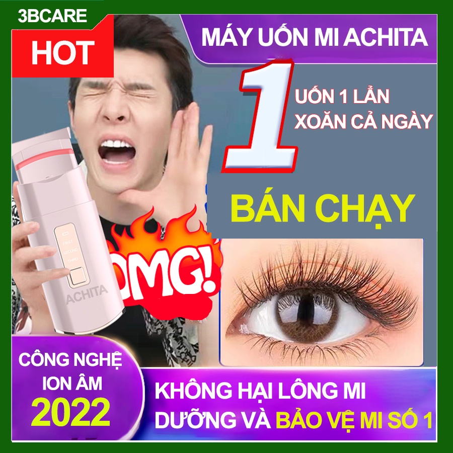 Máy uốn mi ACHITA U10 dây nóng niken crom nâng cấp bảo vệ mi, dưỡng mi và chống gãy rụng - shop 3B Care