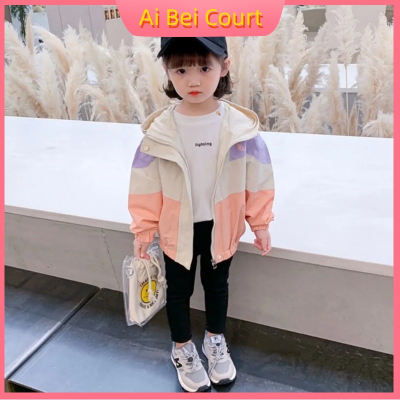 2023 Áo Khoác Trẻ Em Mới Áo Khoác Gió Có Mũ Trùm Đầu Thông Thường Áo Khoác Thời Trang Giản Dị Thoải Mái