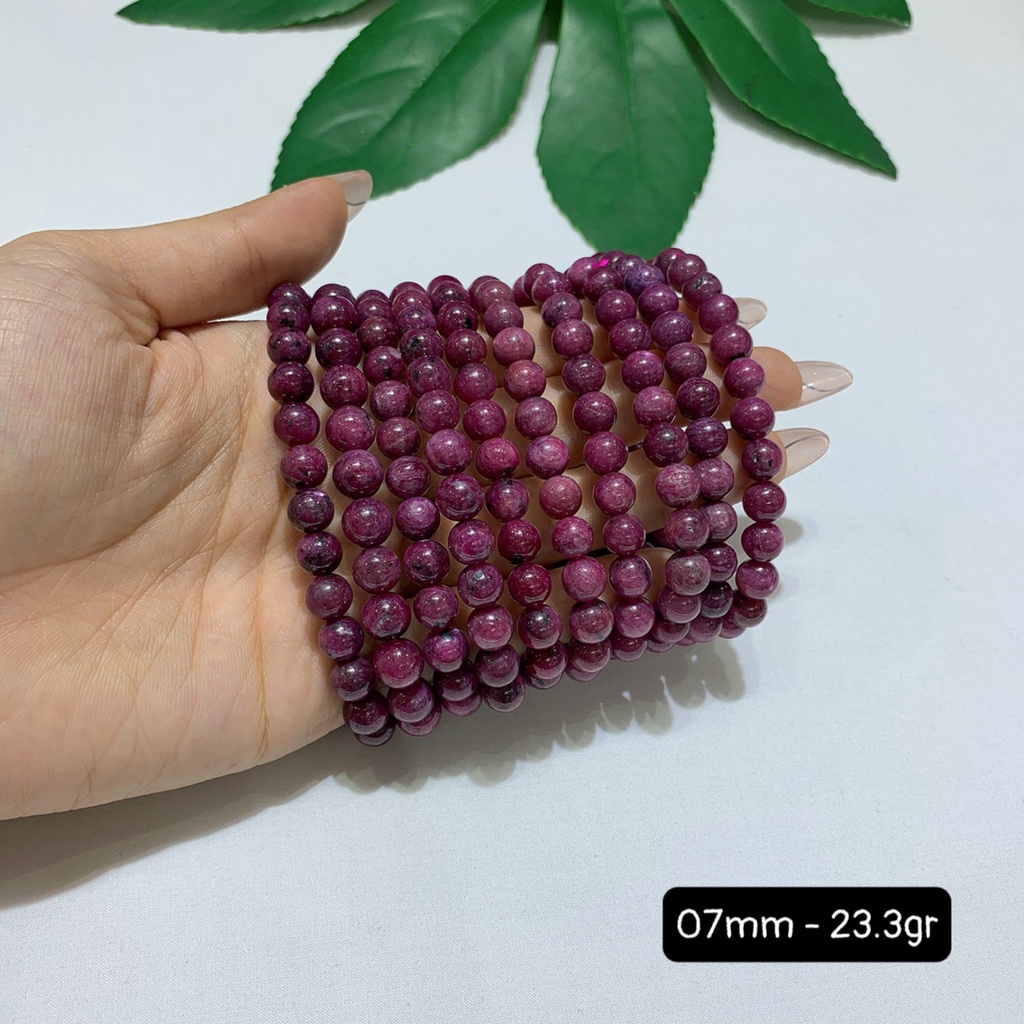 Vòng Tay Ruby Nam Phi 3A Size 7-13mm Mới Về