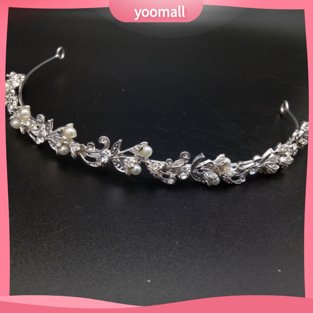 Yoomall| Vương Miện Đính Đá Lấp Lánh Độ Ổn Định Cao Thời Trang Cho Nữ