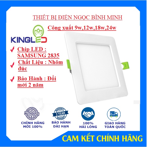 Đèn led âm trần siêu mỏng panel 9w,12w,18w,24w_Kingled