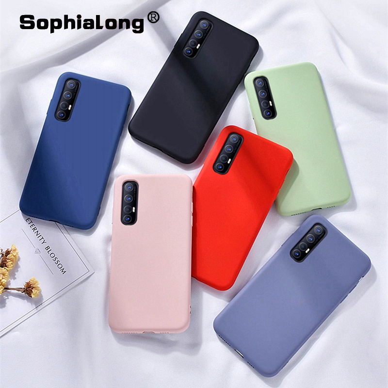 Vỏ Mềm Cho OPPO Reno3 Reno 3 Pro 4G Mặt Sau Silicon Màu Vỏ Điện Thoại Siêu Mỏng Bảo Vệ Toàn Diện