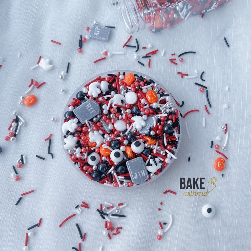 Kẹo bông đường, kẹo trang trí, kẹo bi đường trang trí lễ hội Halloween cho bánh sinh nhật, bánh kem, cupcake