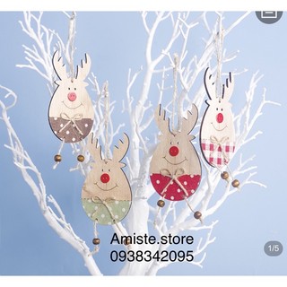 Phụ kiện hưu gỗ trang trí giáng sinh, trang trí cây thông noel