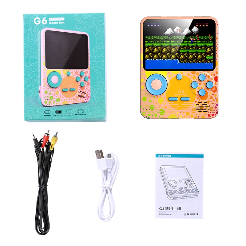 ♣∋◆Máy Chơi game Cầm Tay G6 666 Trò Chơi Có Thể Sạc Pin 6000mAh