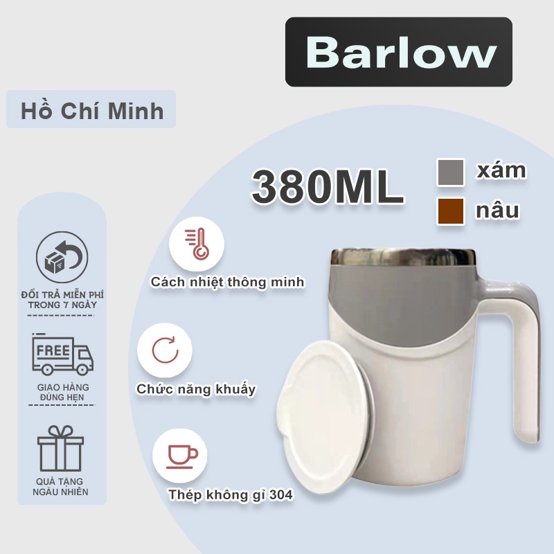 Cốc Tự Khuấy Tự Động 380Ml Cốc Pha Cà Phê Sữa Hoa Quả Cốc Khuấy Điện Từ Tính Bằng Thép Không Gỉ Cốc Xoay Lười