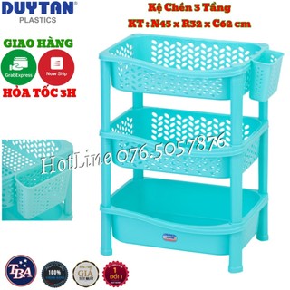 🚀Kệ chén nhựa duy tân Trung 3 Tầng (1 NGĂN NGUYÊN)🚀