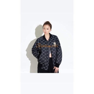 Áo khoác m l b bomber monogram jacket/áo khoác gió lót polyester