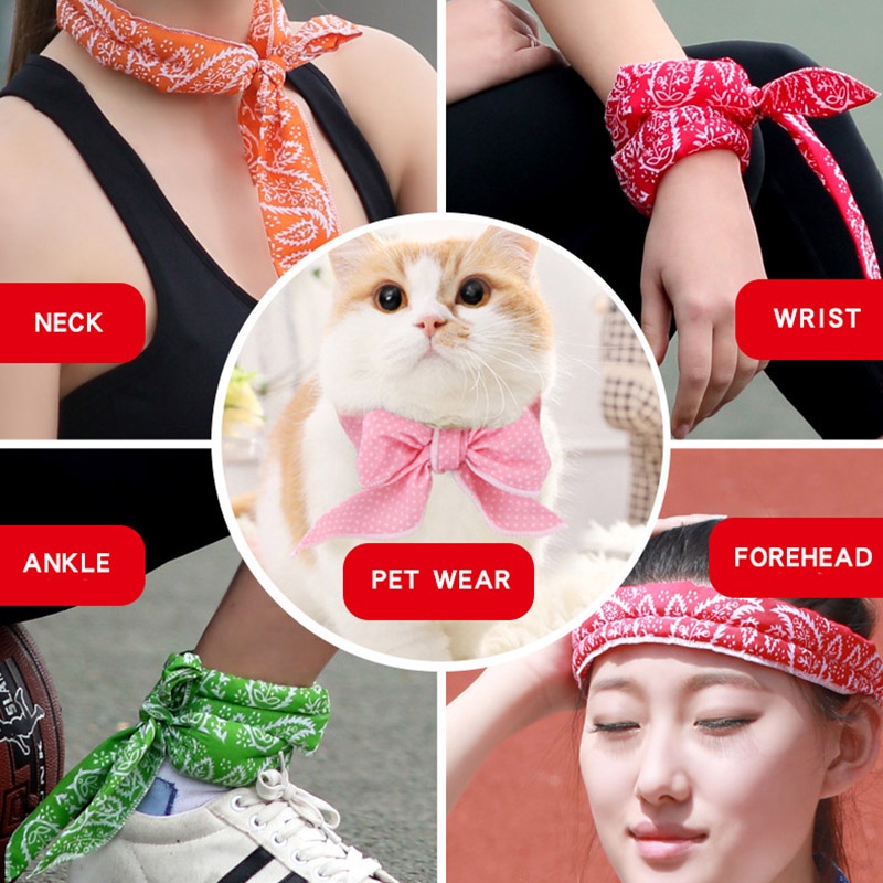 Khăn Choàng Cổ / Cánh Tay / Băng Đô Làm Mát Đa Năng Chống Nắng Phong Cách Thể Thao Thời Trang Mùa Hè Cho Nữ