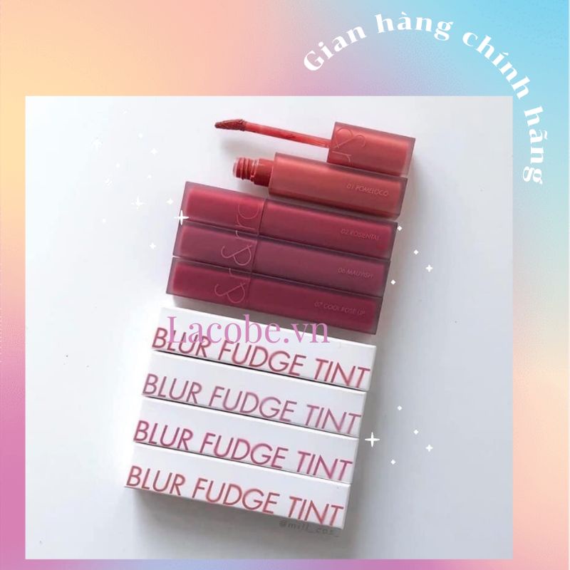 Son Kem Siêu Lì, Lên Màu Chuẩn, Mịn Môi Hàn Quốc Romand Blur Fudge Tint 5g