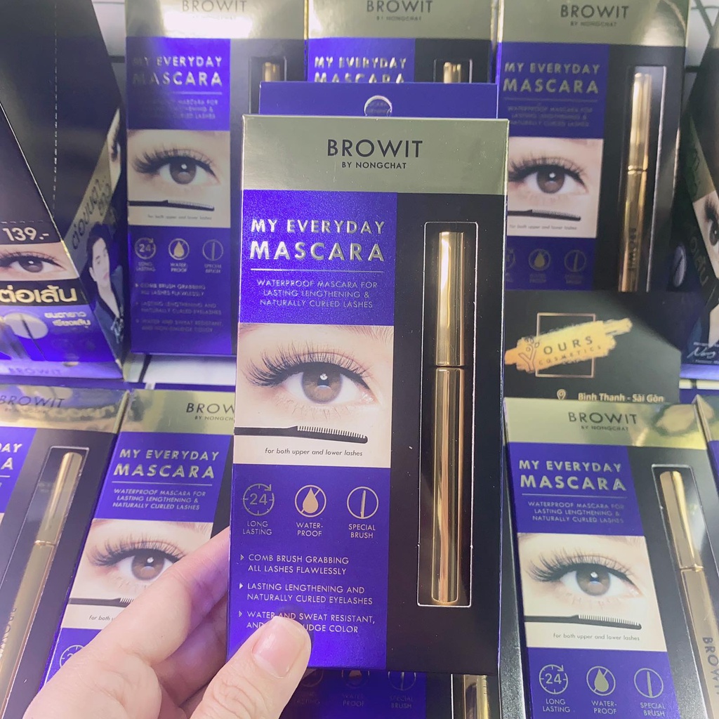 Mascara NongChat Browit Làm Dày va Dài Mi - Chuốt Mi Làm Dày và Dài Mi NongChat Browkit - Nongchat Mascara