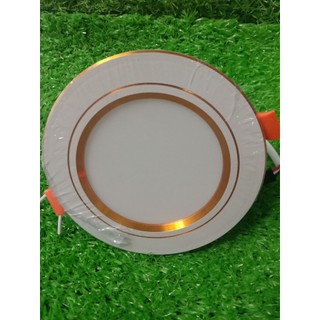 Đèn led âm trần 7w 3 chế độ viền vàng,viền bạc