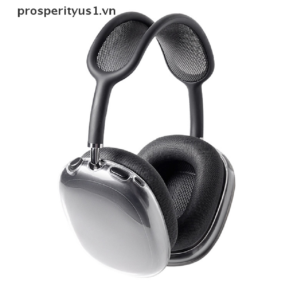 1 Cặp Vỏ Bảo Vệ Hộp Sạc Tai Nghe Air Pods Max Bằng TPU Mềm Trong Suốt Chống Trầy Xước