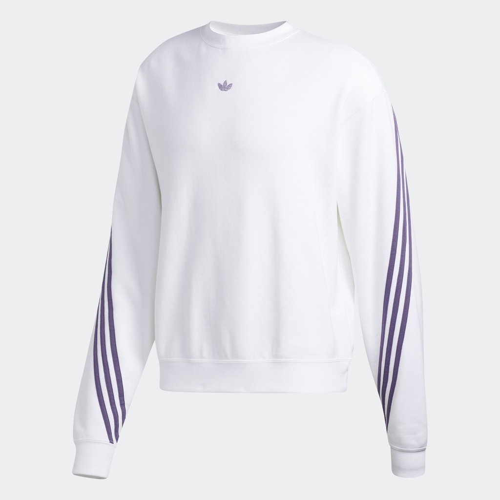 Áo Sweater 3 Sọc Dài Tay Thêu Logo Adidas Chính Hãng FM1519