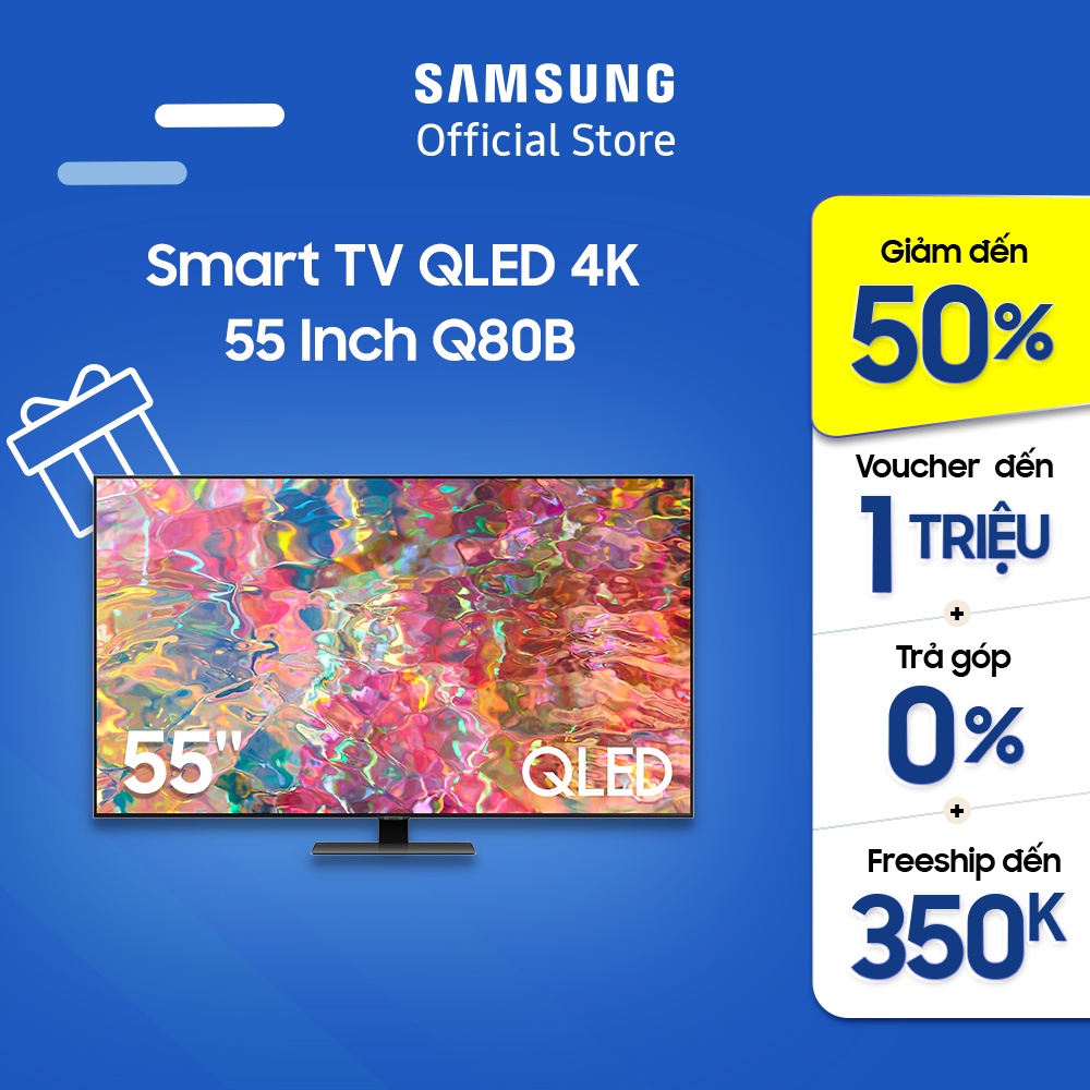 [Mã ELBAU4 giảm 4% đơn 500K] Smart Tivi QLED Samsung 4K 55 Inch QA55Q80BAKXXV - Miễn phí lắp đặt