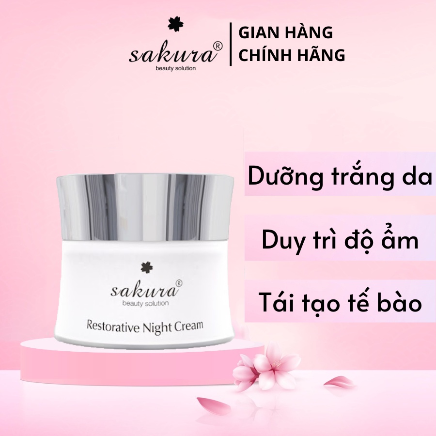 Kem dưỡng phục hồi chống lão hóa da ban đêm Sakura Restorative Night Cream 30g