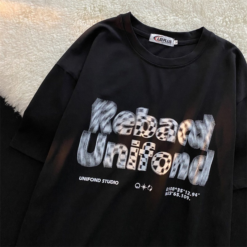 NRVP Áo Thun Unisex Mùa Hè Dáng Suông Tay Cộc Phong Cách Hàn Quốc Cho Nam Nữ