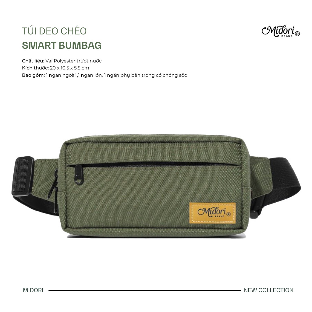 Túi Đeo Chéo Nam Nữ Siêu Nhỏ Gọn Smart Bumbag Local Brand Chính Hãng Ví M Midori