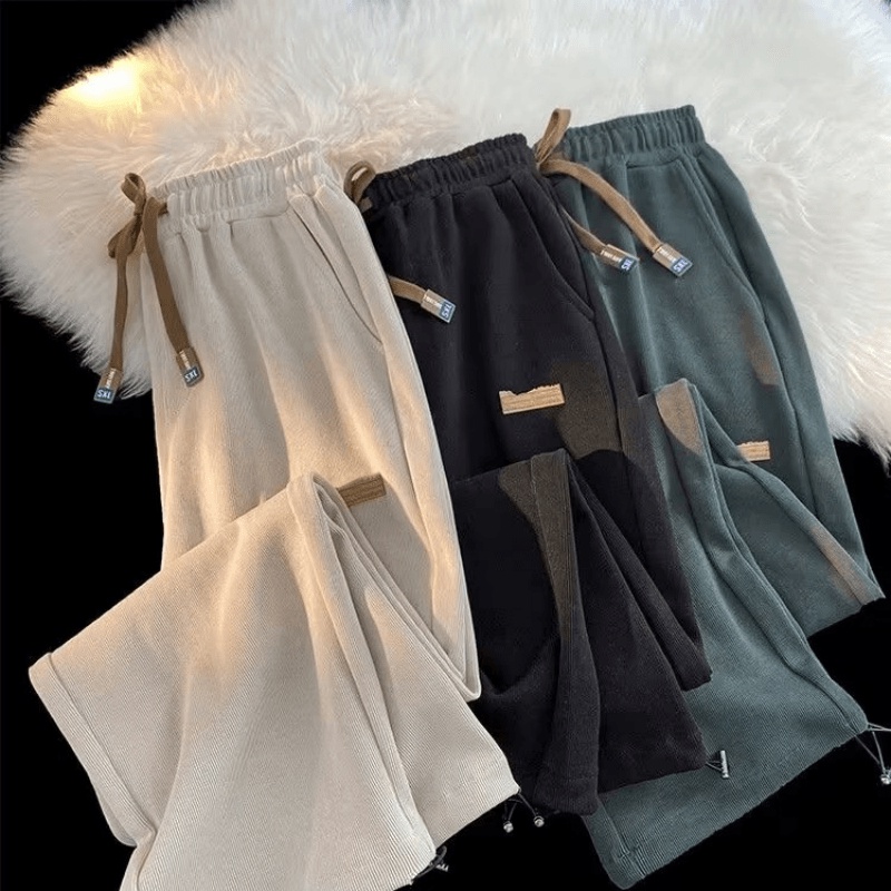 Quần ống rộng Lưng Thun Co Giãn Phong Cách Thời Trang Hàn Quốc Cho Nam Giới Có size Lớn M-3XL