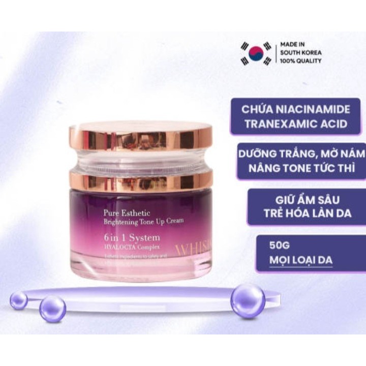 Kem Face WHISIS TÍM Dưỡng Ẩm Trắng Da Xóa Nhăn Giảm Nám