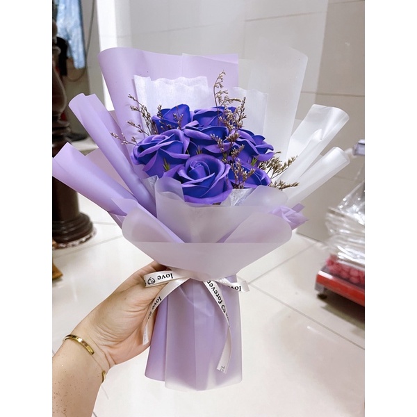 Bó hoa sáp thơm 7 bông lưu hương cực lâu - Món quà ý nghĩa cho người thân và bạn bè