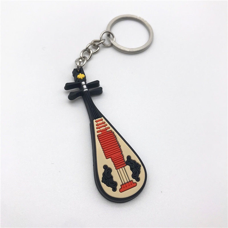 Móc Khóa Cao Su PVC Mềm Hình Đàn Guitar / Violin