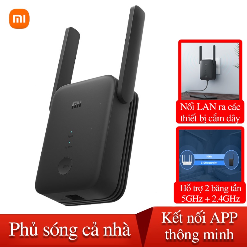 Kích sóng wifi Xiaomi AC1200 Mi wifi range extender Bộ kích wifi Quốc Tế