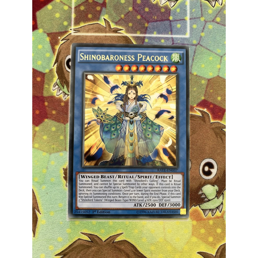 Thẻ Bài Yugioh Mint90 Monster Shinobaroness Peacock - Rare
