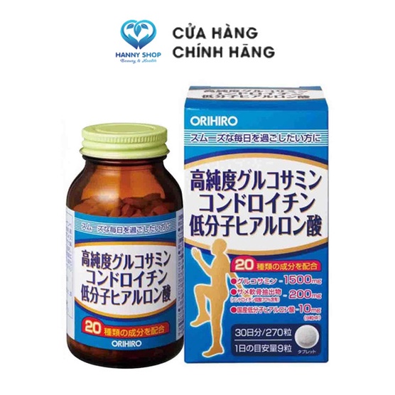 Viên Uống Bổ Xương Khớp Tổng Hợp Glucosamine Và Chondroitin Orihiro 270 Viên