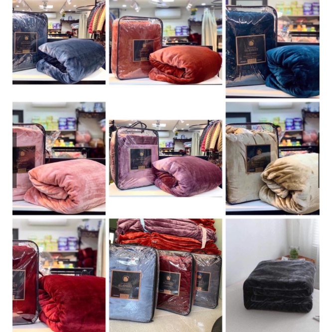 Chăn lông tuyết nhung Decor40 loại 2.2kg không rụng lông, không phai màu, Chăn Blanket nhiều màu tặng kèm túi đựng đẹp