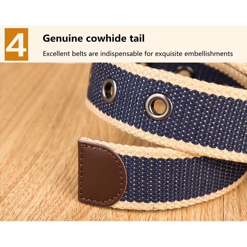 Thắt Lưng Vải Canvas Bản Rộng 3.8CM Plus Size 100-150CM Phong Cách Quân Đội Cho Nam