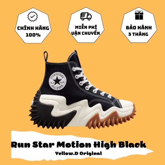 Giày Converse Run Motion chính hãng cổ cao màu đen | 171545C