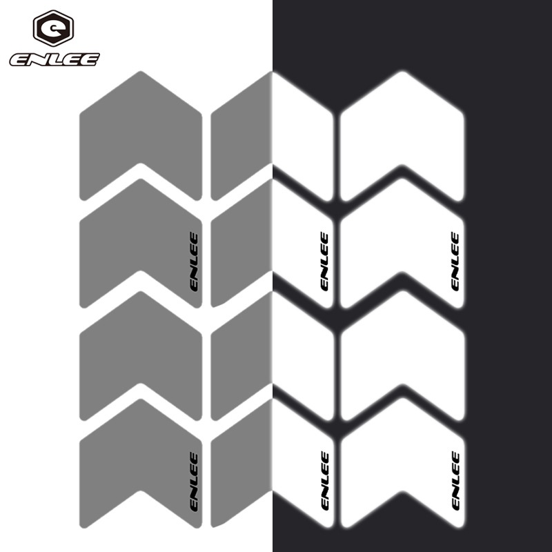 Bộ 12 Miếng Dán Phản Quang Trang Trí Vành Bánh Xe Đạp / Mô Tô