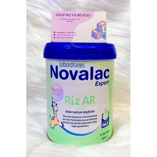 Sữa NOVALAC RIZ AZ của Pháp dành cho bé dị ứng đạm bò 800g