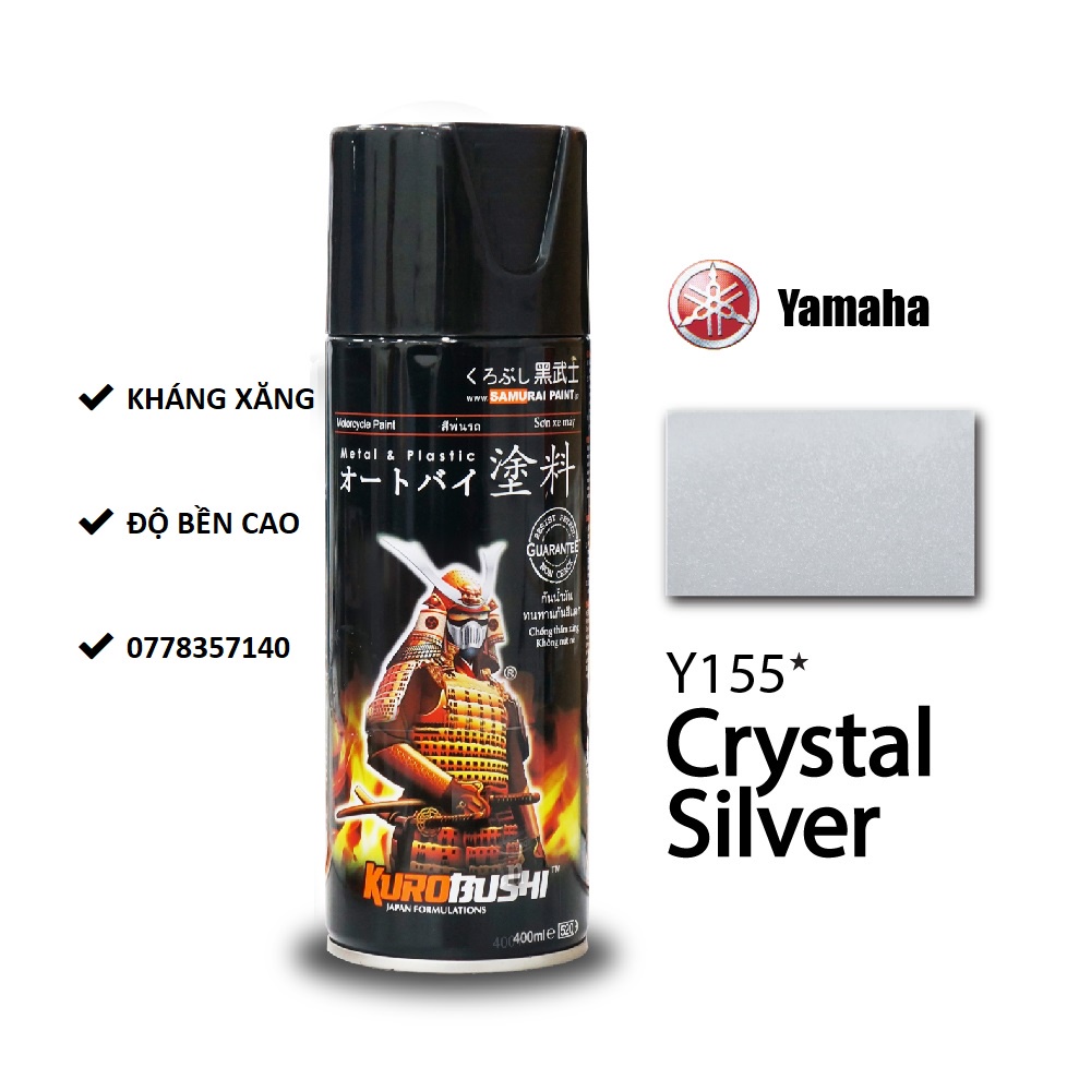 Y155 Sơn xịt Samurai MÀU BẠC PHA LÊ