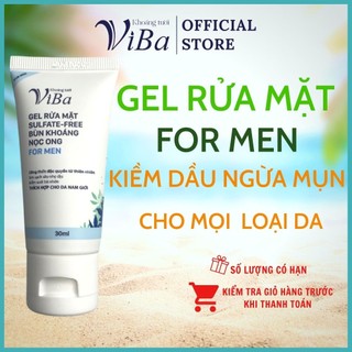 sữa rửa mặt nam viba sạch sâu dưỡng da giảm bã nhờn Sulfate-Free tinh chất bùn khoáng nọc ong