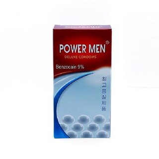 Bao cao su gân, gai, kéo dài thời gian, Power Men Longer Plus Type Benzocain 9%