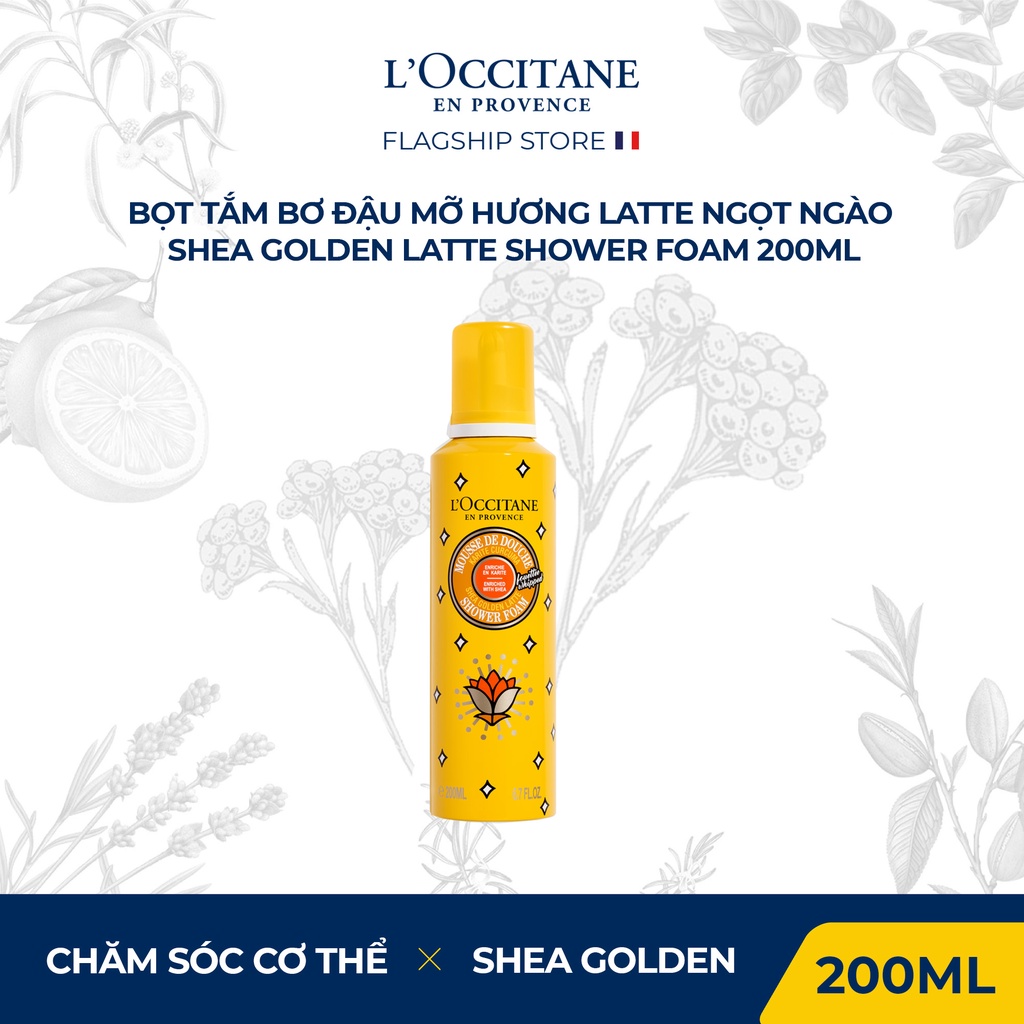 [MUA 1 TẶNG 1] Bọt Tắm Bơ Đậu Mỡ L'Occitane Hương Latte Ngọt Ngào Shea Golden Latte Shower Foam 200ml