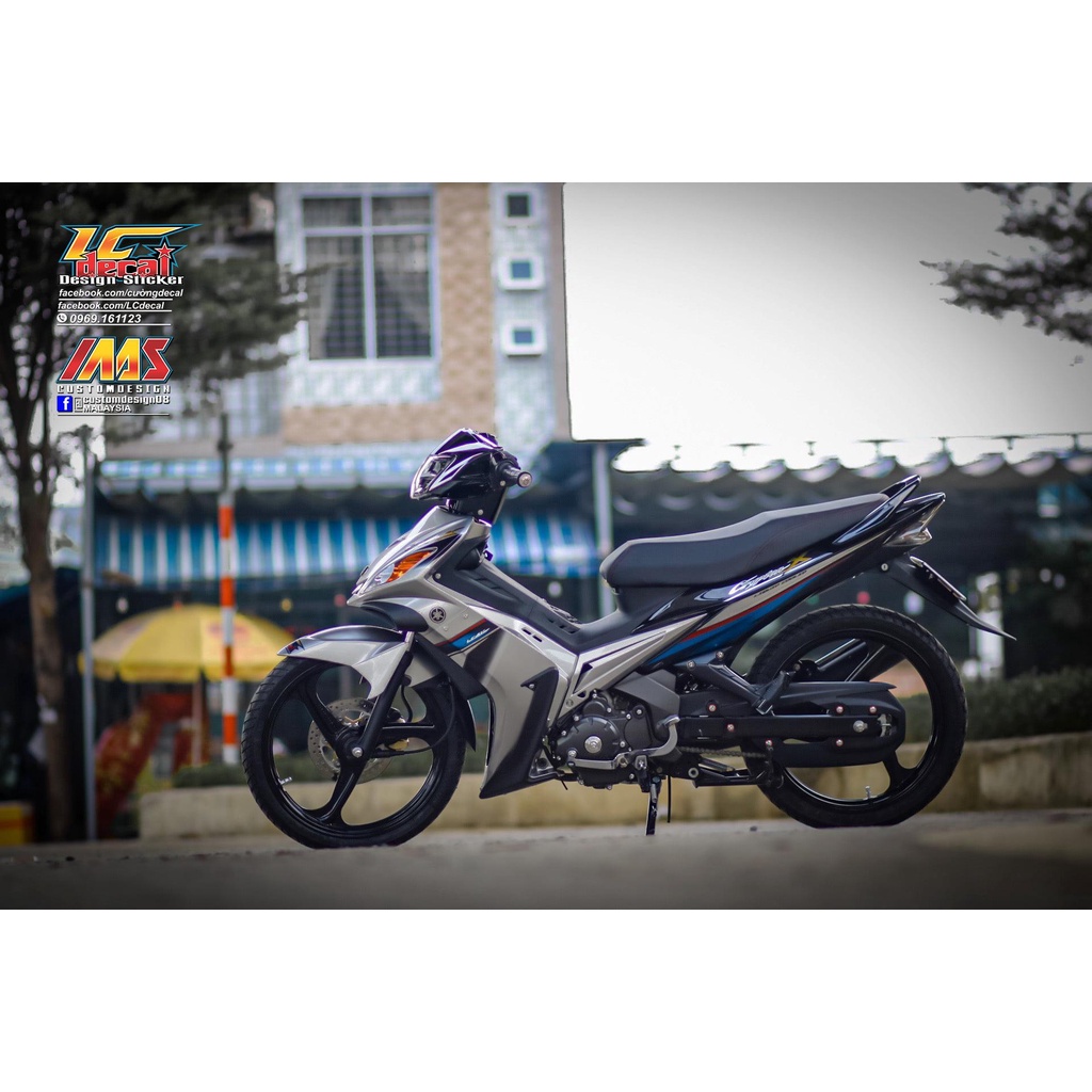 TEM RỜI mẫu Crypton X xanh đỏ dán Exciter 135 bạc đen - tem cao cấp không bay màu