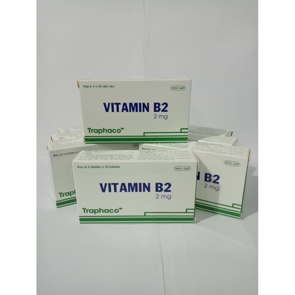 VITAMIN B2 2 MG HỘP 180 VIÊN Dùng hỗ trợ cho người bị viêm lỡ miệng lưỡi, nứt môi..