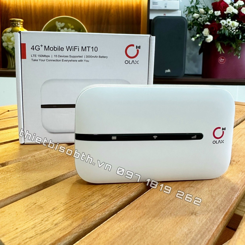 Bộ phát wifi 4G LT600 / Olax MT10 Truy cập 10 thiết bị, Pin khủng 3000mAh dùng tới 10H Liên tục