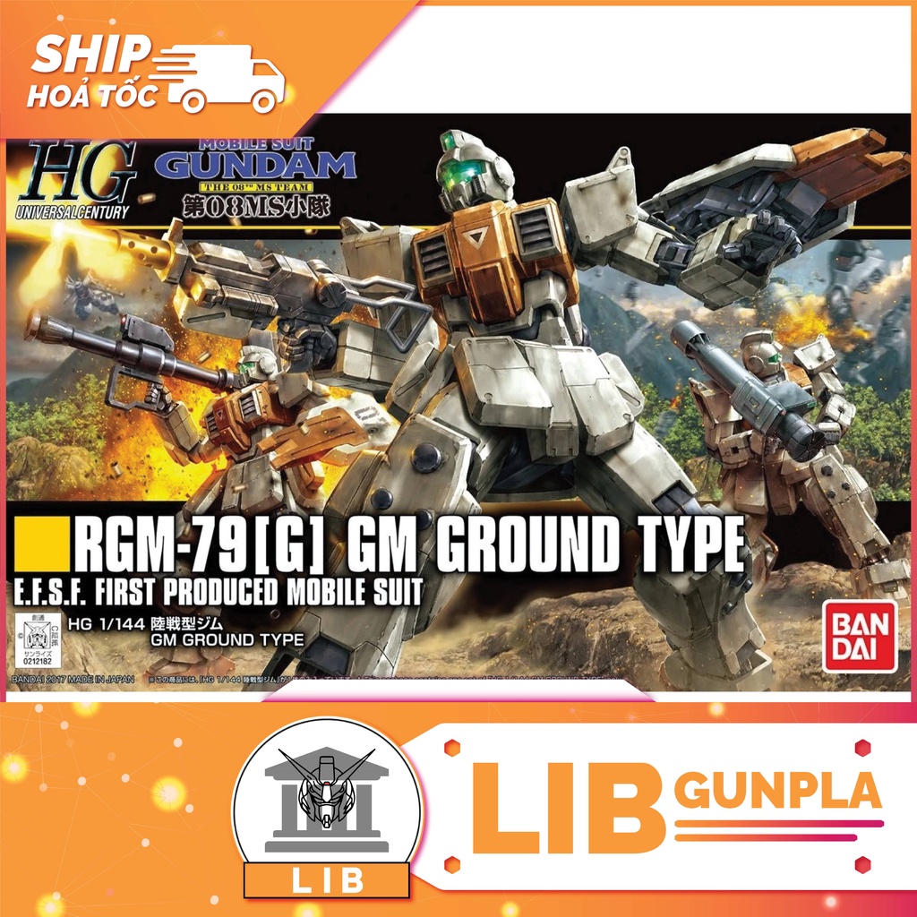 Mô hình lắp ráp Gundam HG UC GM Ground Type