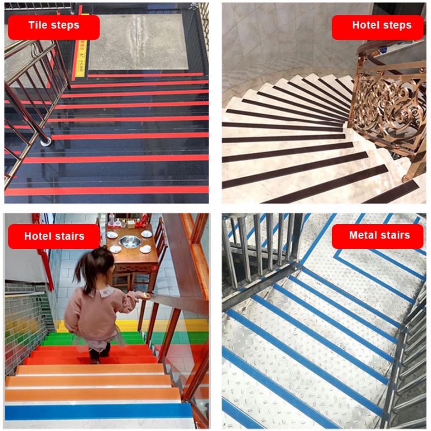 Dải Dán Bậc Thang Tự Dính Bằng PVC Chống Trượt Chống Va Chạm Tinh Tế Dành Cho Trường Mẫu Giáo / Nhà Cửa