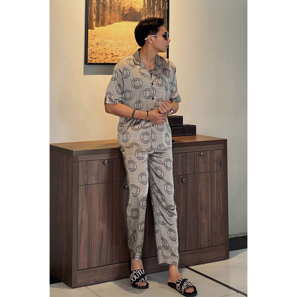 Bộ đồ ngủ nam Pijama lụa cao cấp mềm mịn,thoáng mát với thiết kế tinh tế BBR20 - Beemanor