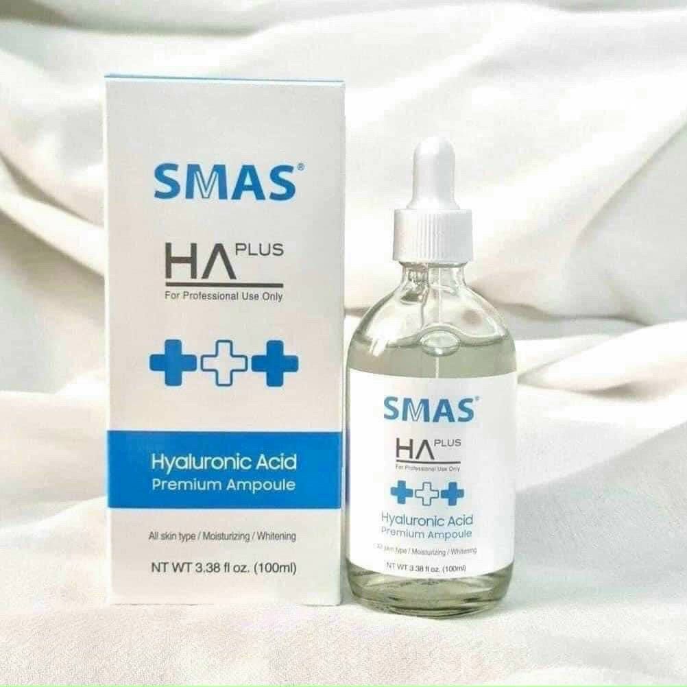 Serum SMAS HA PLUS Hyaluronic Acid 100ml giúp cấp ẩm sáng da. Serum ha plus 100dt