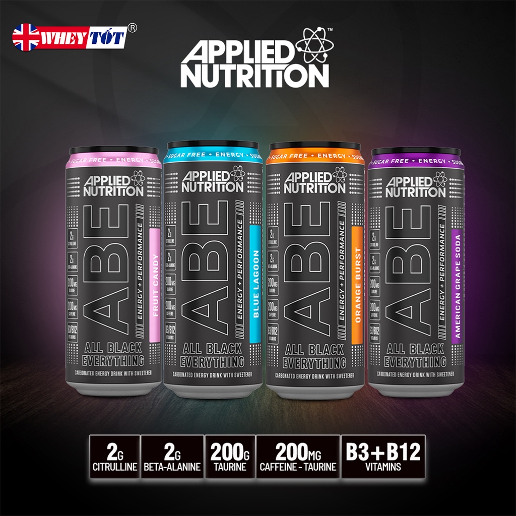 Nước uống tăng lực Applied Nutrition ABE tăng sức bền, hỗ trợ vận động thể thao 330ml