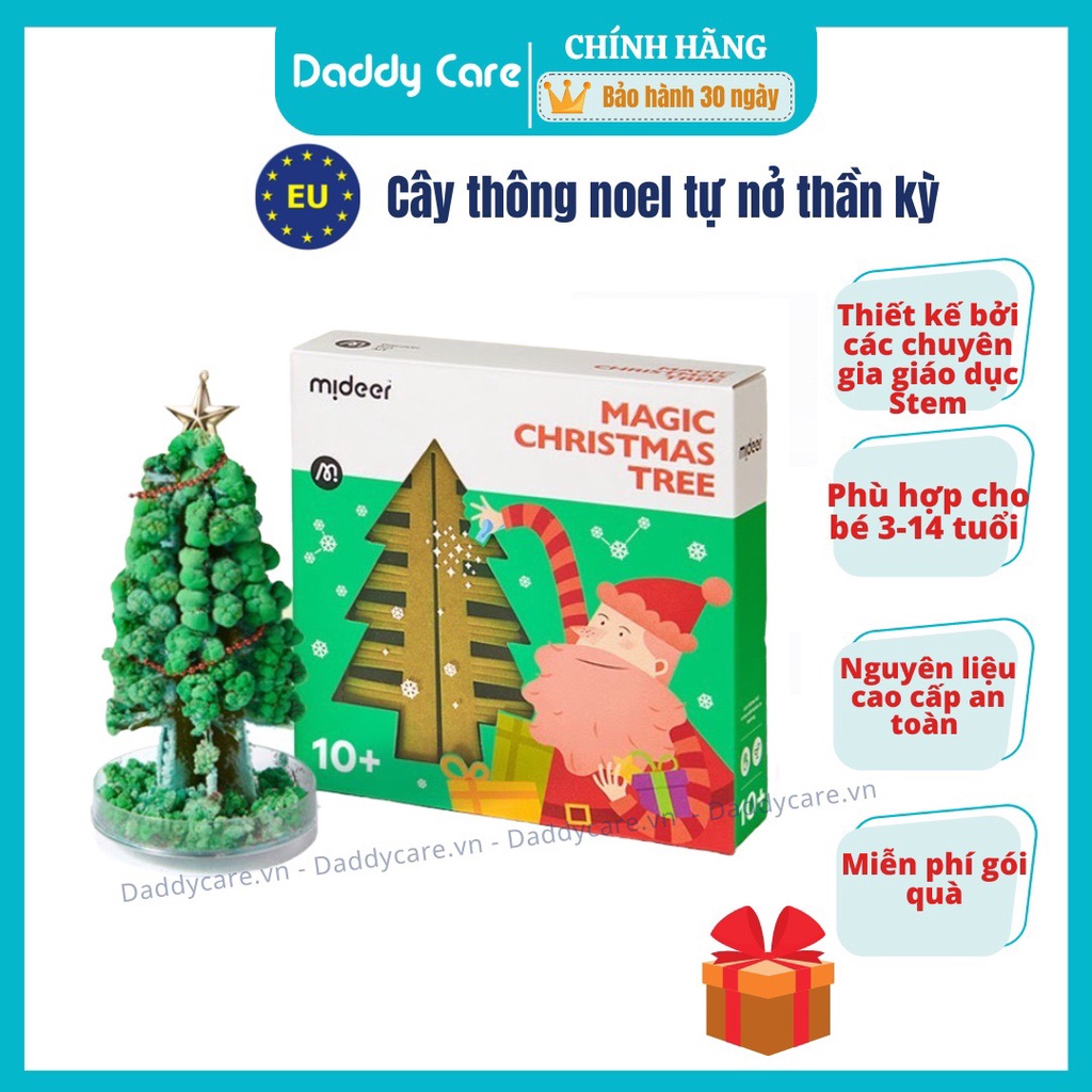 Cây Thông Noel Mini để bàn phủ tuyết Tự Nở Thần Kì Magic Christmas Tree, quà giáng sinh cho bé