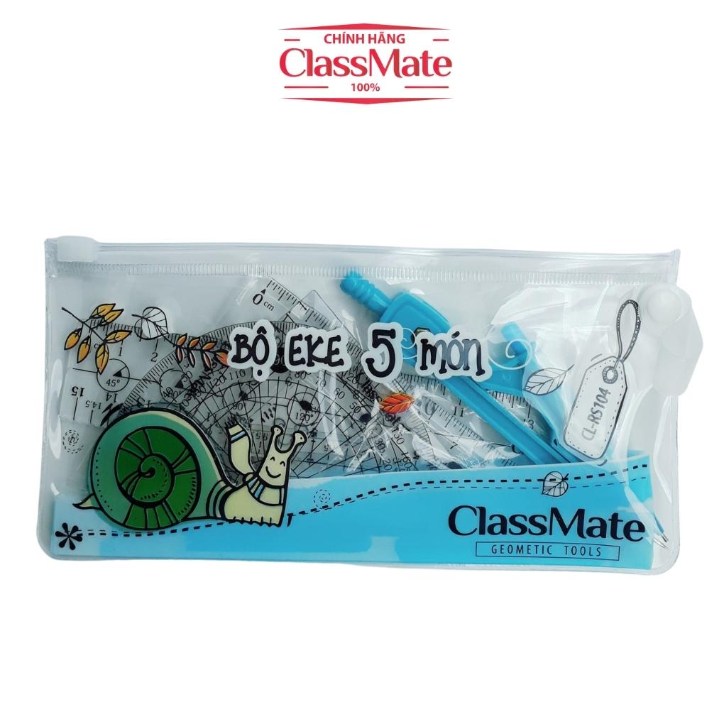 Bộ Thước Eke, Đo Góc, Compa, CLASSMATE 5 Món CL-RS104
