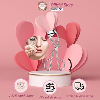 Kẹp bấm mi The Face Shop Eyelash Curler TFS siêu cong màu Bạc kèm 2 lõi thay
