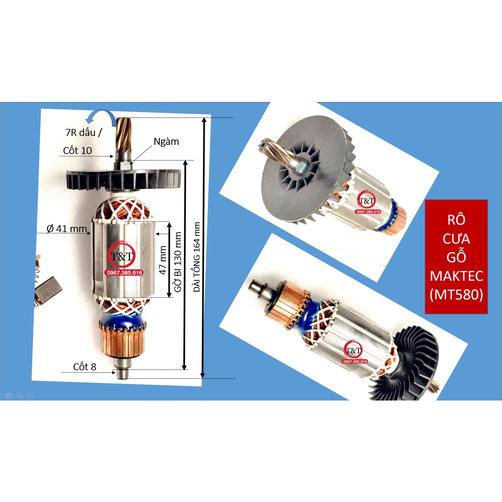 RÔ TO CƯA GỖ MAKTEC 580, RUỘT CƯA MT580